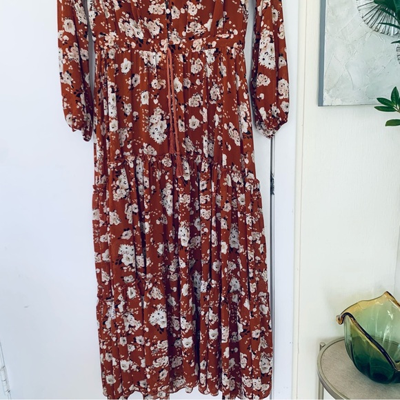 Spell Boho Maxi Hi-low Dress Burnt Ember floral print size XS - Picture 6 of 11